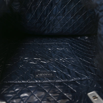 Chanel Nylon Cat Emoticon Tote Navy Silver 6 of 11