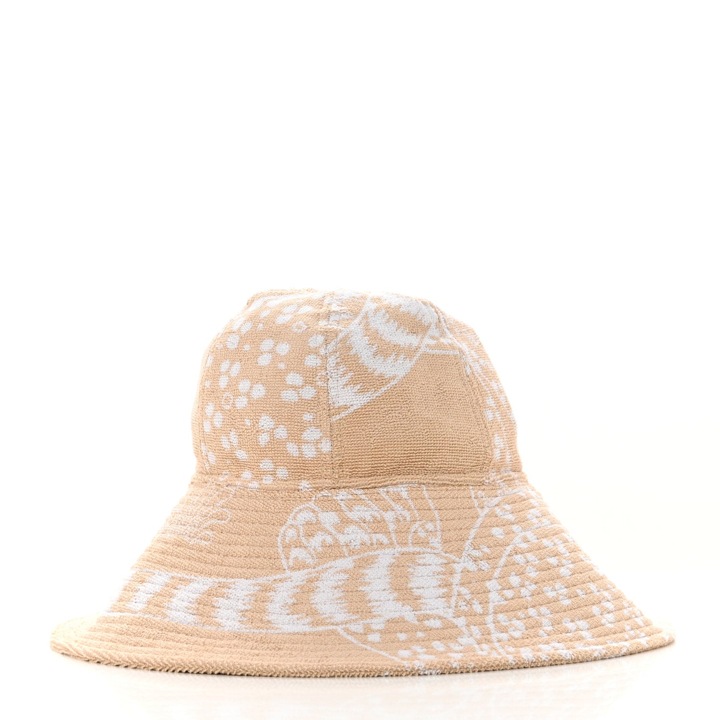 Terry Cloth Gia Bucket Hat 57 Sable Blanc