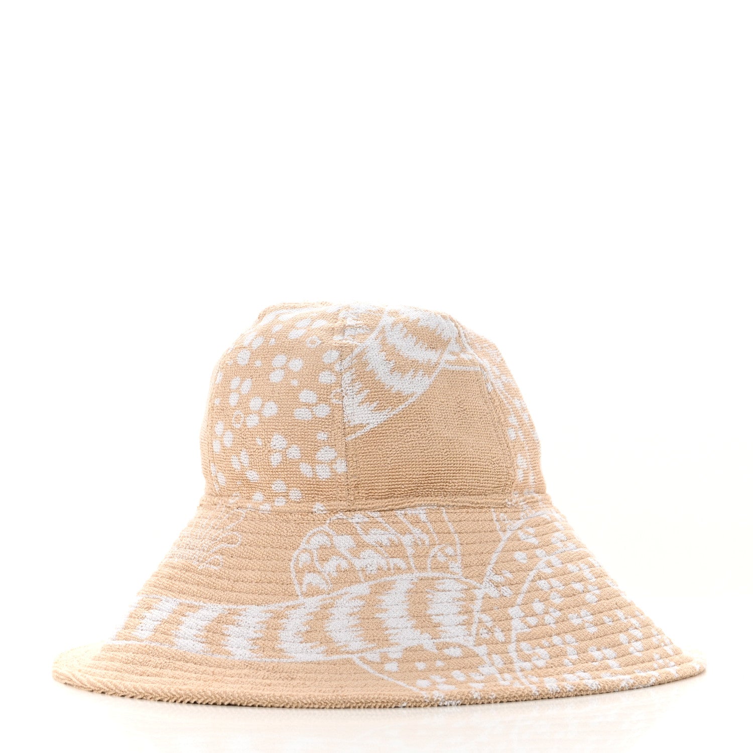 Hermes Terry Cloth Gia Bucket Hat 57 Sable Blanc 3 of 8