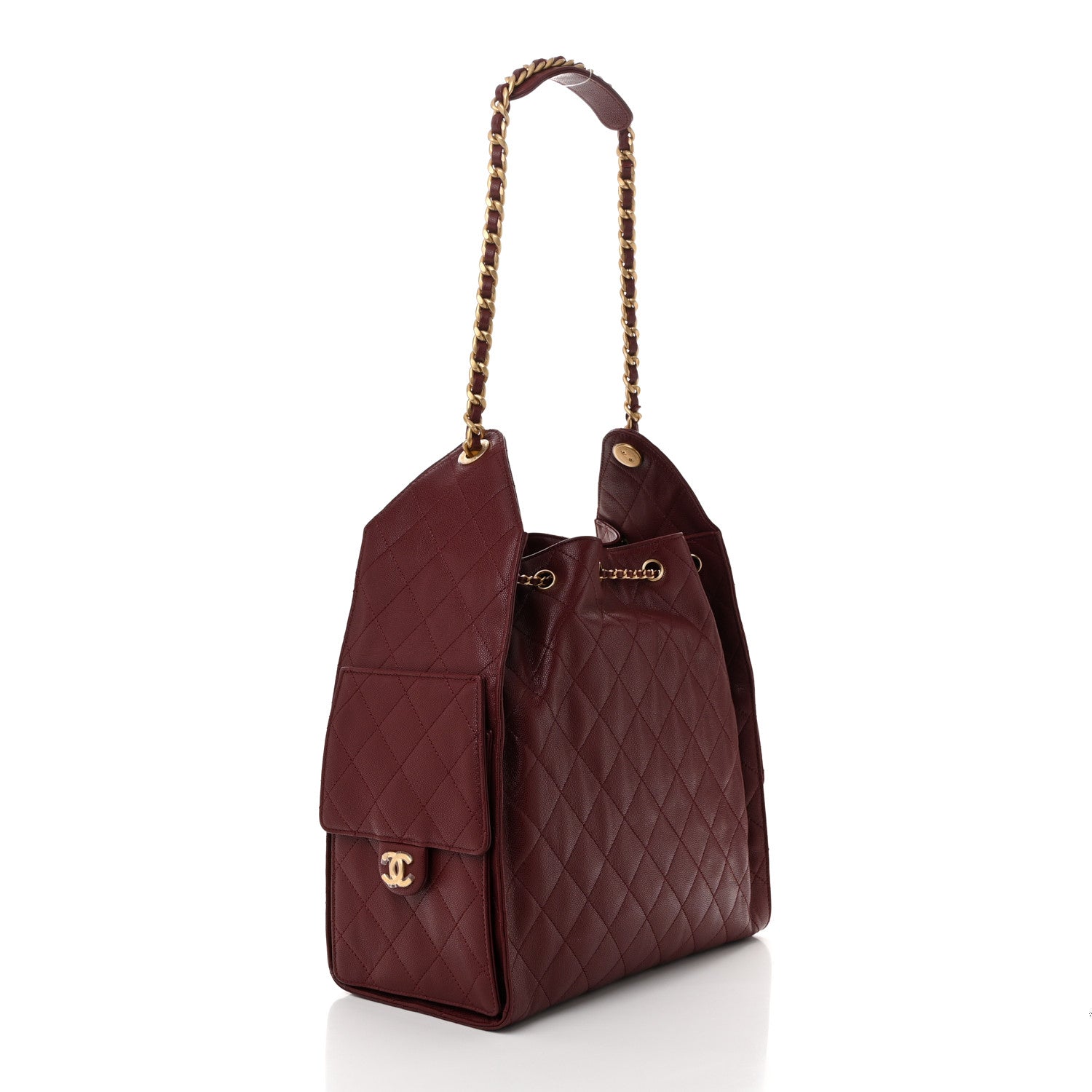 Chanel Caviar Quilted Medium Chanel 25 Handbag Burgundy 4 of 12