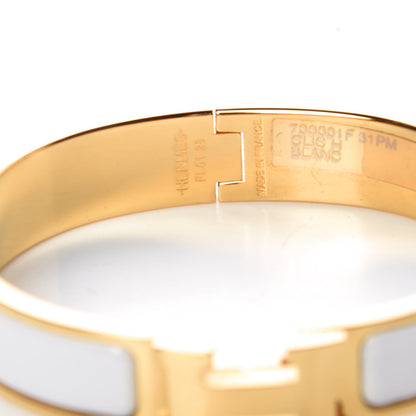 Hermes Enamel Narrow Clic Clac H Bracelet PM White 4 of 6