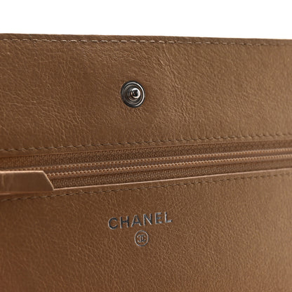 Chanel Metallic Calfskin Lucky Charms Casino 2.55 Reissue Wallet On Chain WOC Beige 6 of 11