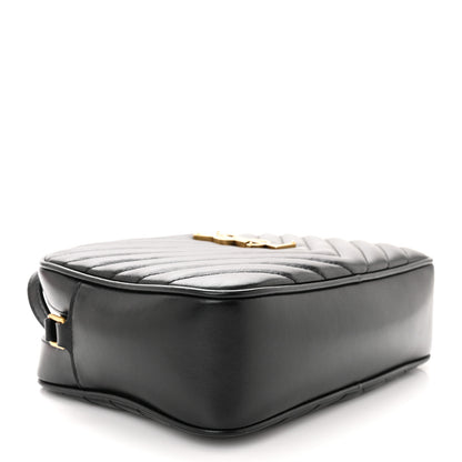Saint Laurent Calfskin Matelasse Monogram Lou Camera Bag Black 4 of 12