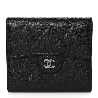 Chanel Caviar Quilted Compact Flap Wallet Black 1 of 7