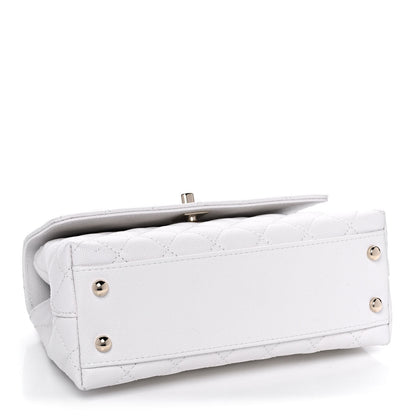 Chanel Caviar Quilted Mini Coco Handle Flap White 5 of 12