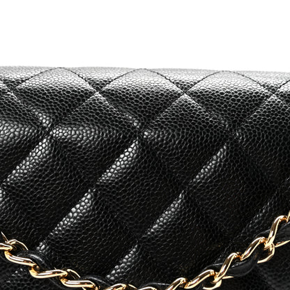 Chanel Caviar Quilted Jumbo Double Flap Black 8 of 10