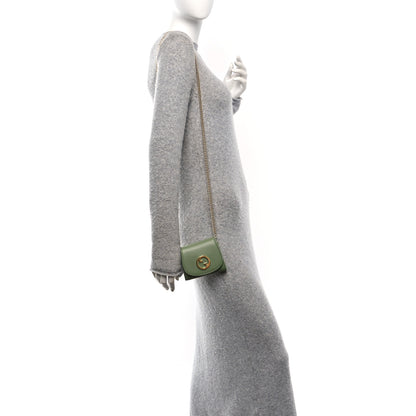 Gucci Roxy Calfskin Medium Blondie Chain Wallet Salamander Green 2 of 12