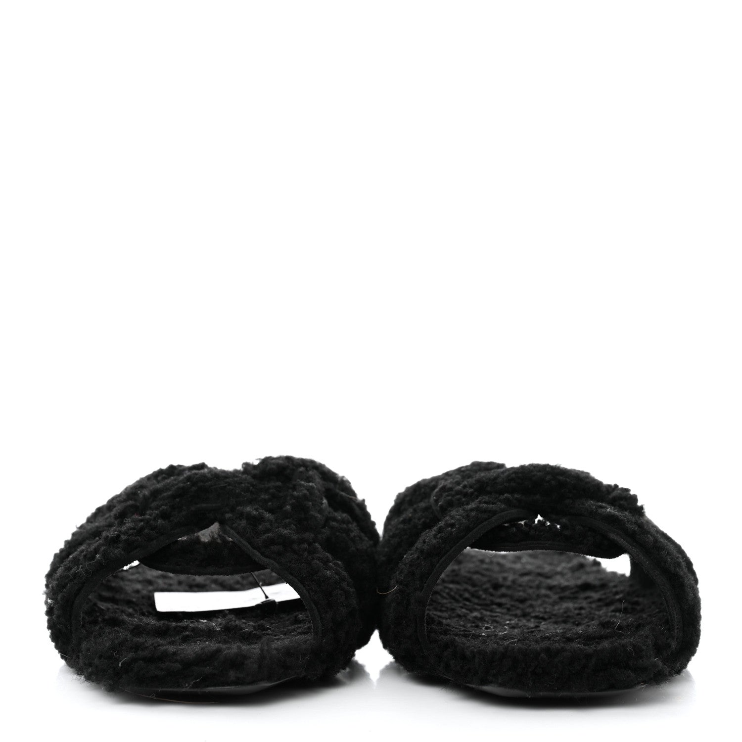 Saint Laurent Shearling Tribute Flat Mules 39 Black 2 of 9