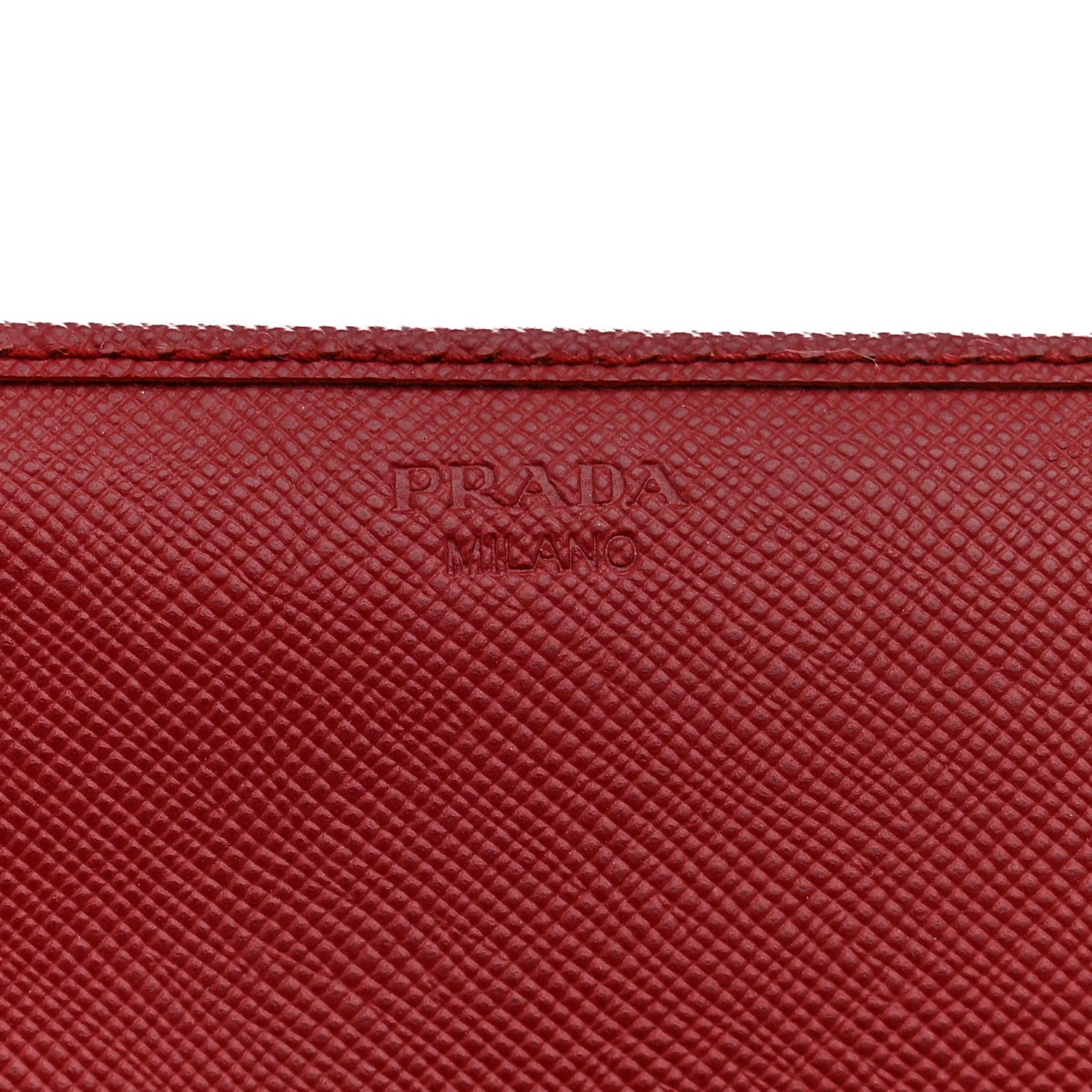 Prada Saffiano Metal Continental Flap Travel Wallet Fuoco 7 of 10