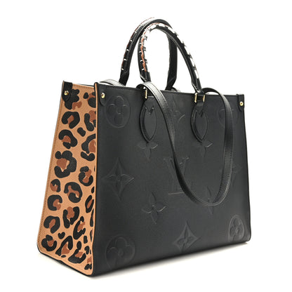 Louis Vuitton Empreinte Monogram Giant Wild At Heart Onthego MM Black 3 of 8