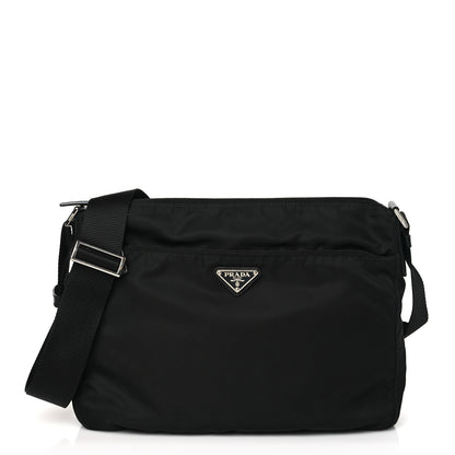 Prada Tessuto Nylon Messenger Bag Black 1 of 9