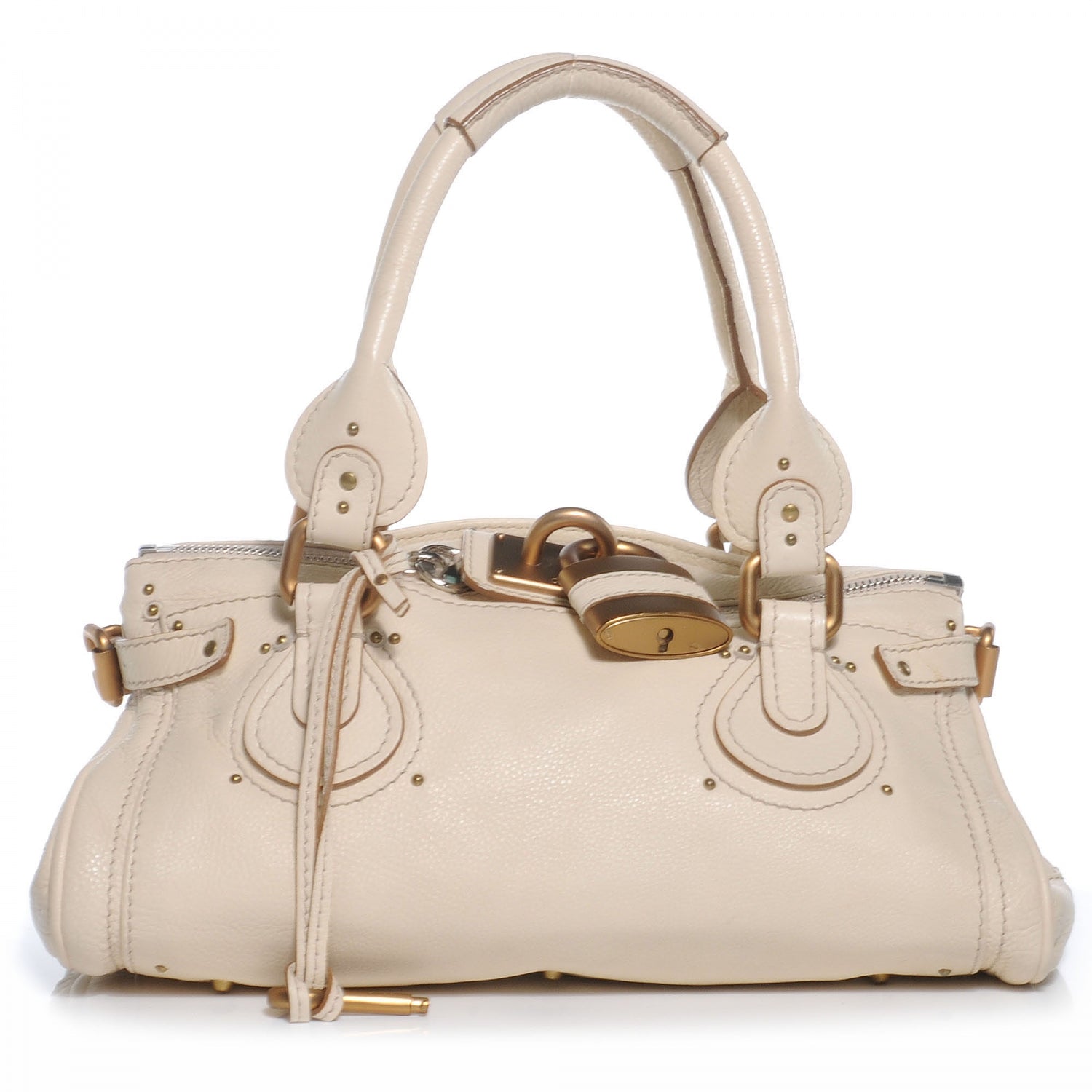 Chloe Leather Medium Paddington Satchel Ivory 1 of 11