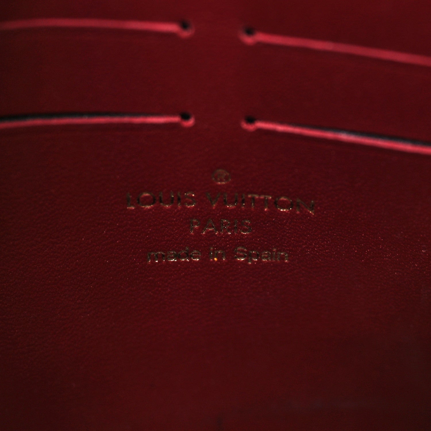 Louis Vuitton Damier Ebene Vavin Chain Wallet Bordeaux 6 of 9