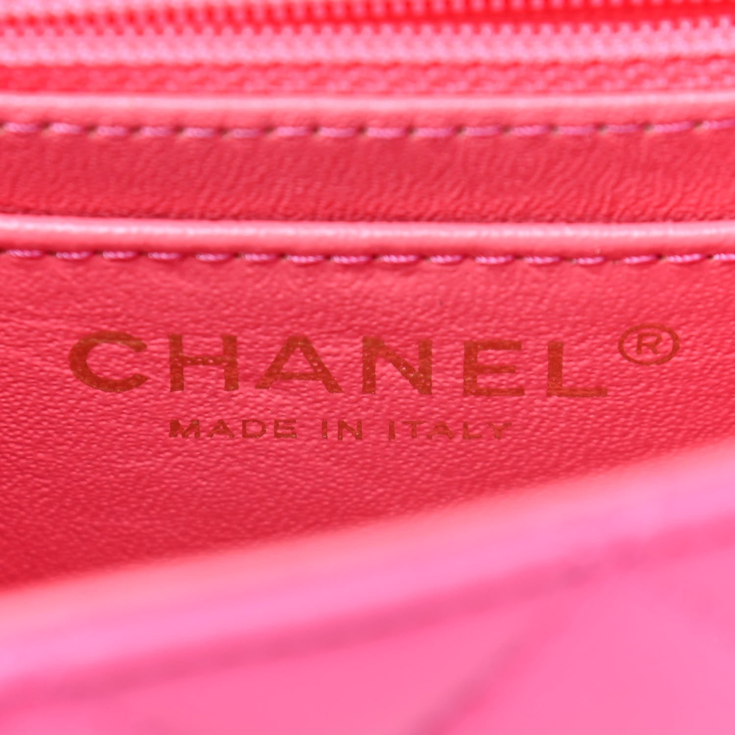 Chanel Lambskin Quilted Mini Rectangular Flap Dark Pink 6 of 9