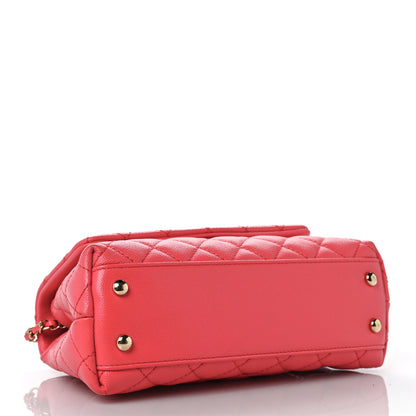 Chanel Caviar Quilted Mini Coco Handle Flap Pink 3 of 8