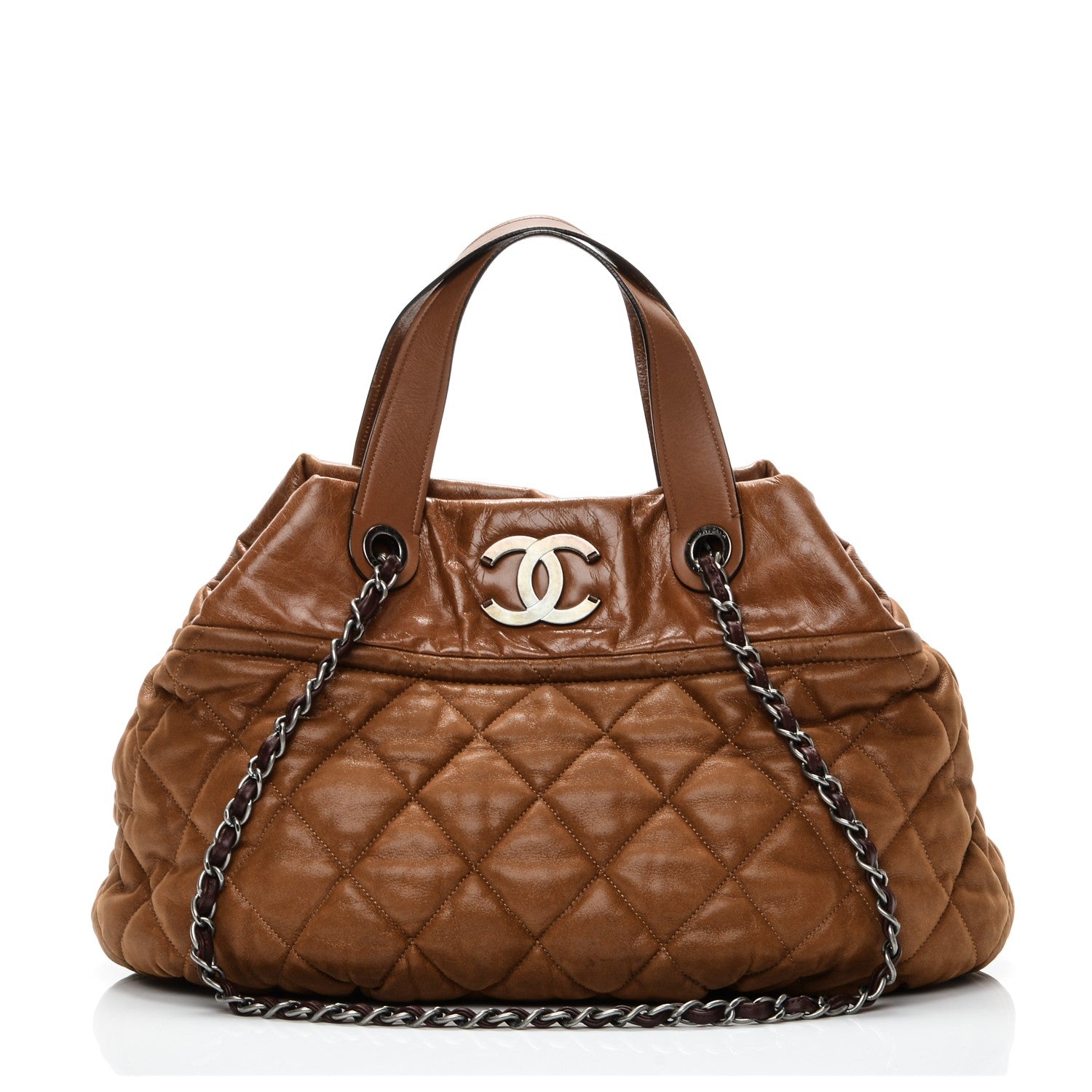 Chanel Iridescent Calfskin Large In The Mix Tote Light Brown 1 of 8