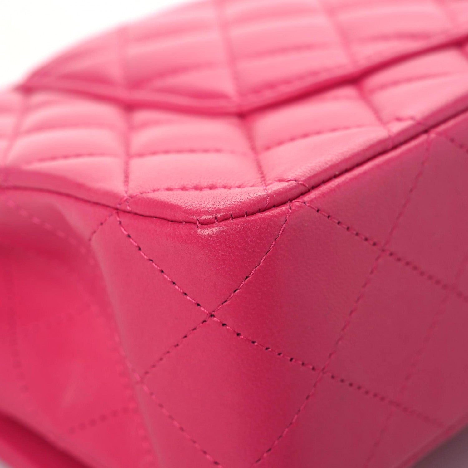 Chanel Lambskin Quilted Medium Double Flap Dark Pink 7 of 11