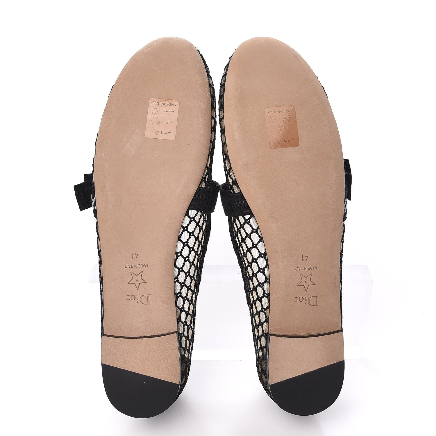 Christian Dior Resille Ribbon Miss J'Adior Ballet Flat 41 Black 5 of 8