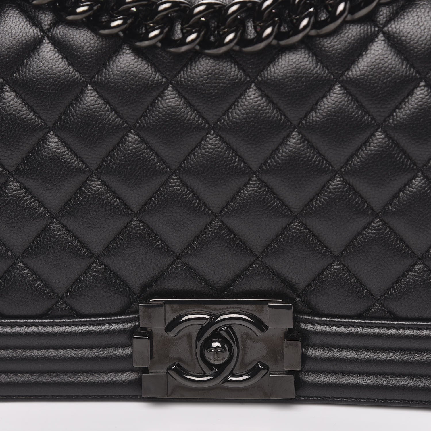 Chanel Caviar Quilted Medium Boy Flap So Black 8 of 13