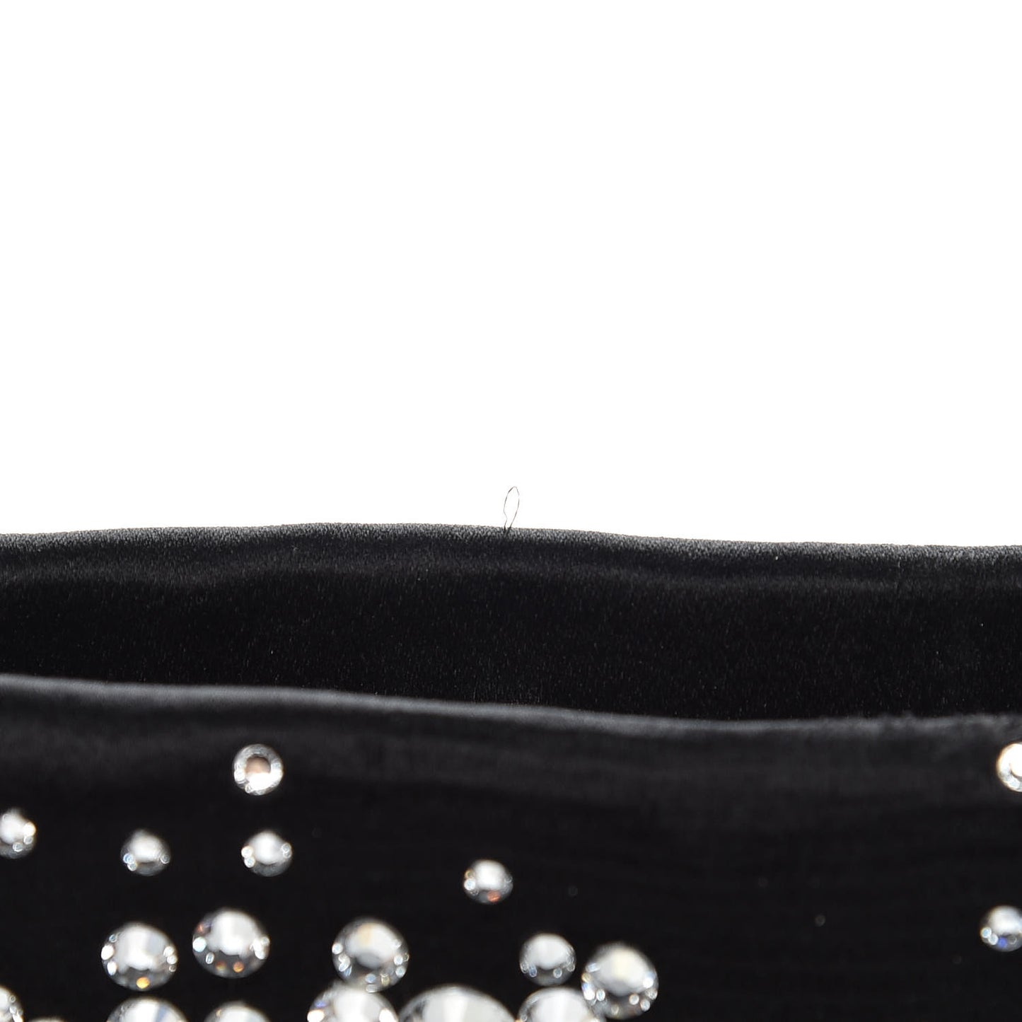 Satin Diamante Evening Clutch Bag Black