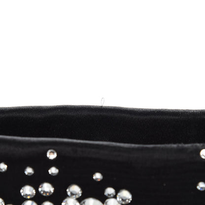 Chanel Satin Diamante Evening Clutch Bag Black 11 of 14