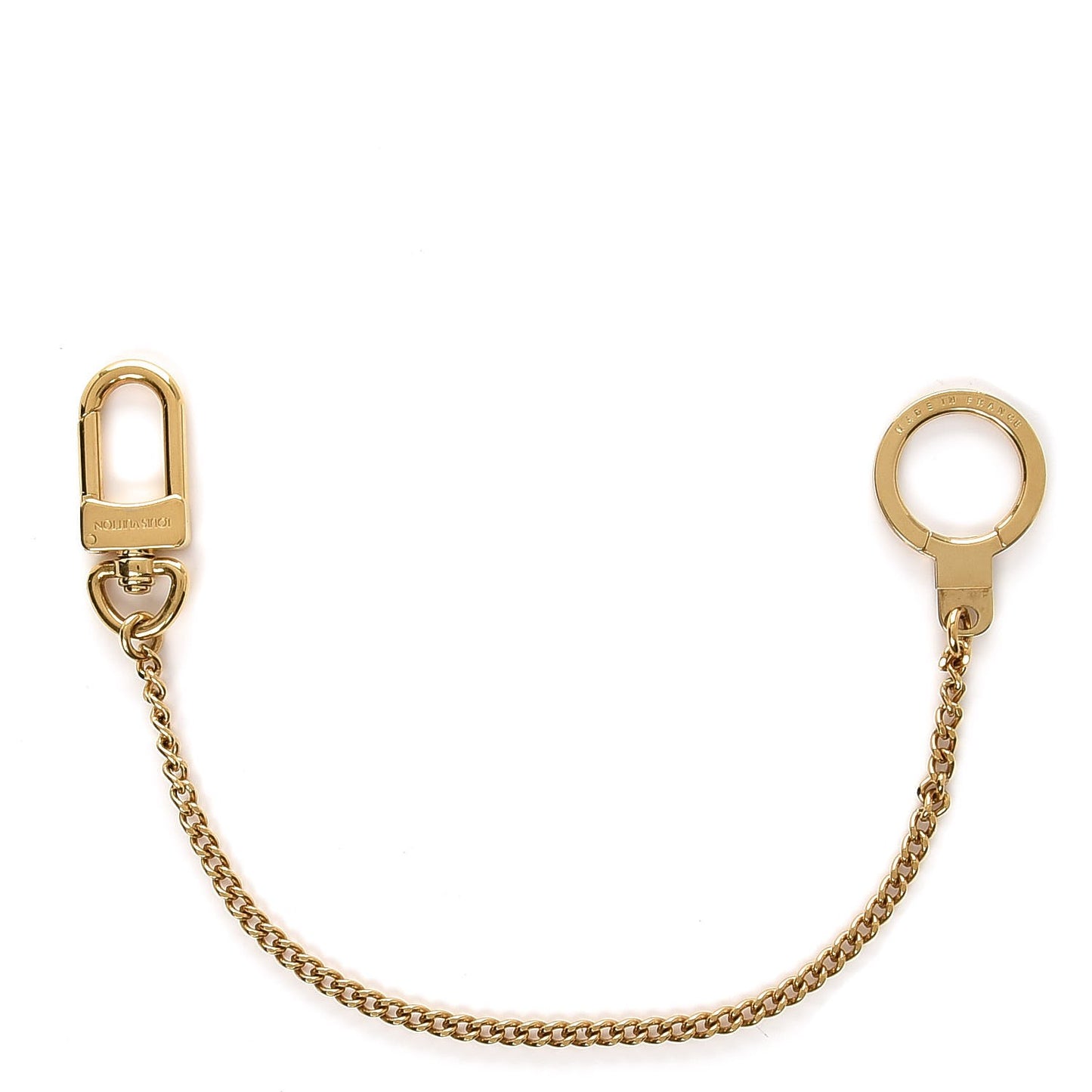 Metal Pochette Extender Key Ring Chain Gold