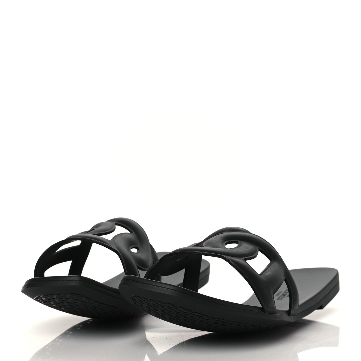 Hermes Rubber Aloha Sandals 40 Black 3 of 8