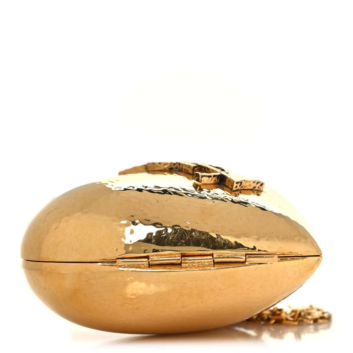 Saint Laurent Metal Metallic Minaudiere Mini Heart Clutch Gold 4 of 6