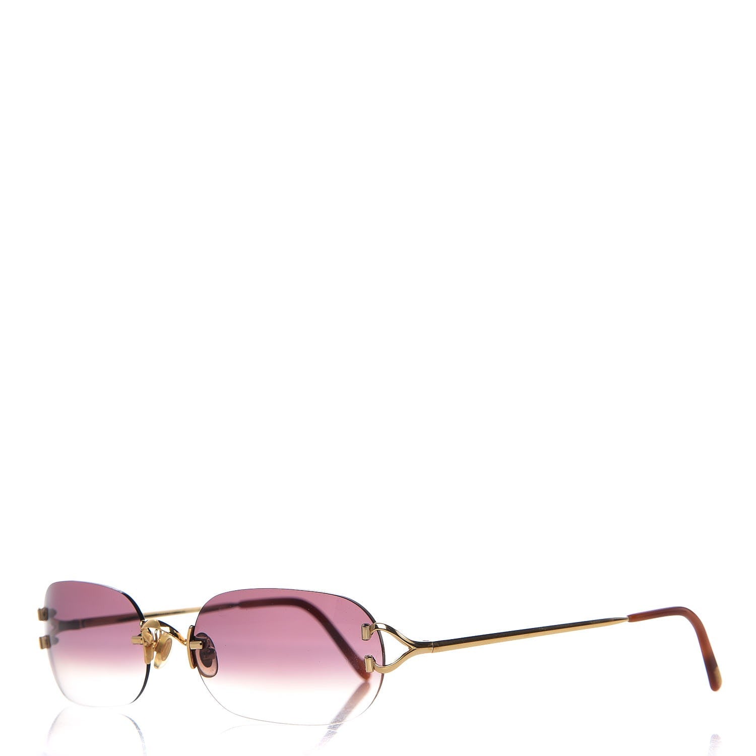 Cartier Rimless Gradient Sunglasses Gold 1 of 7
