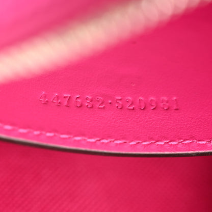 Gucci Calfskin Matelasse Monochrome Small GG Marmont Chain Shoulder Bag Classic Fuxia 7 of 11