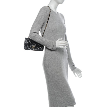 Chanel Lambskin Quilted Mini Rectangular Flap Black 2 of 7