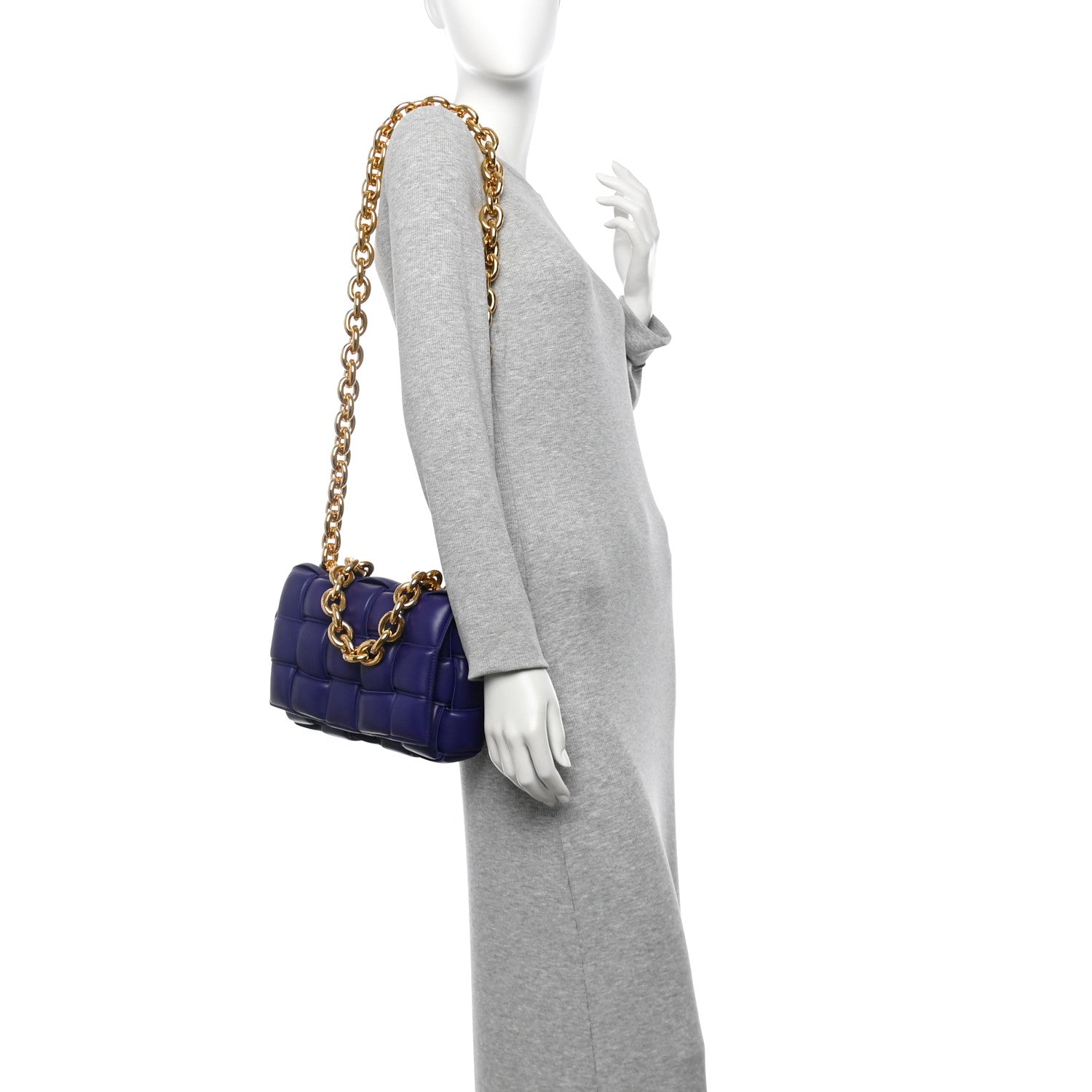 Bottega Veneta Lambskin Maxi Intreccio Padded Chain Cassette Crossbody Bag Unicorn 2 of 10