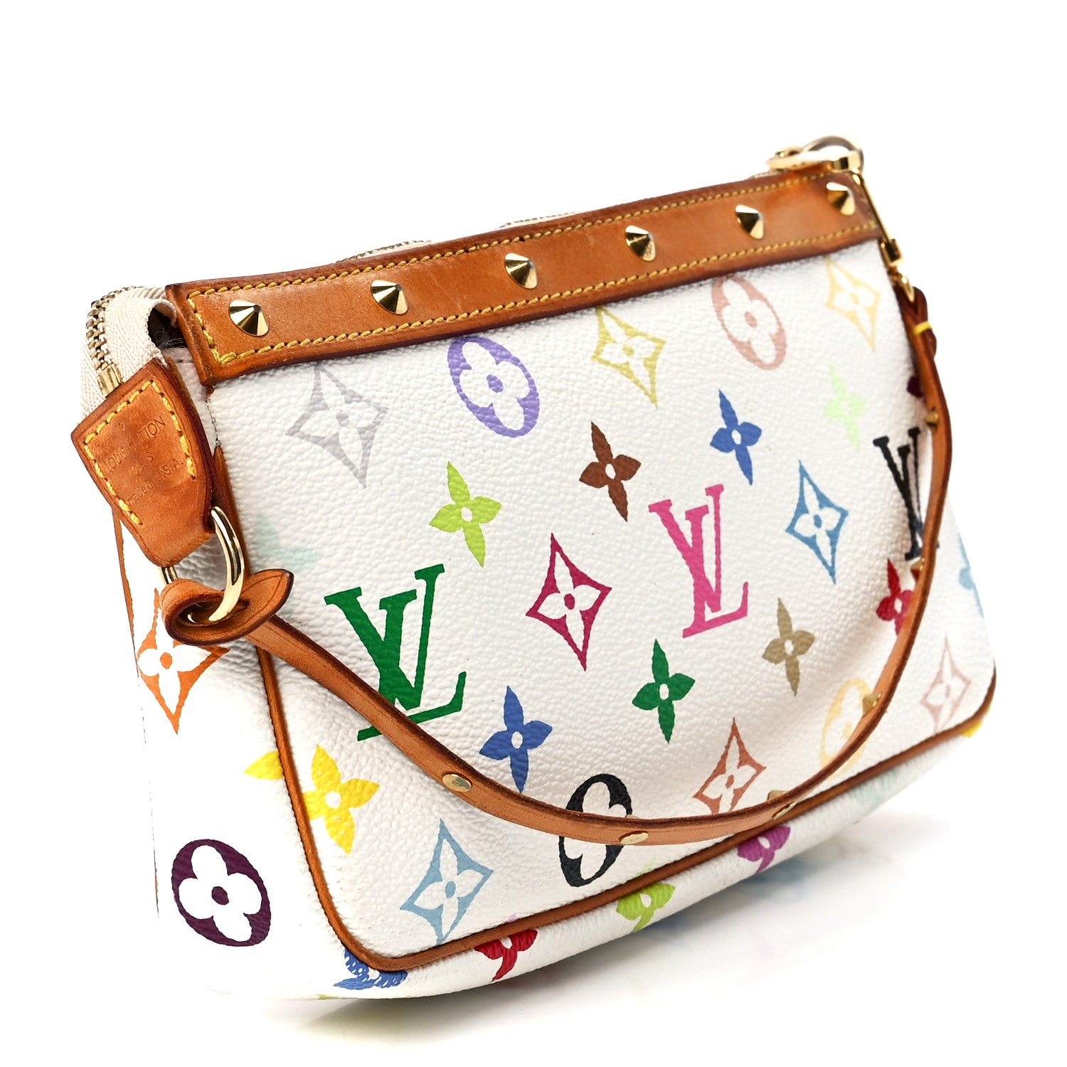 Louis Vuitton Monogram Multicolor Pochette Accessories White 3 of 11