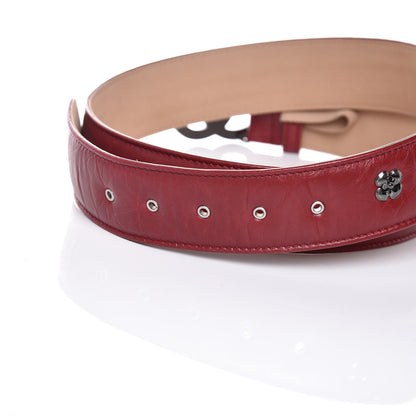 Chanel Aged Calfskin Charm Belt 90 36 Burgundy 5 of 10