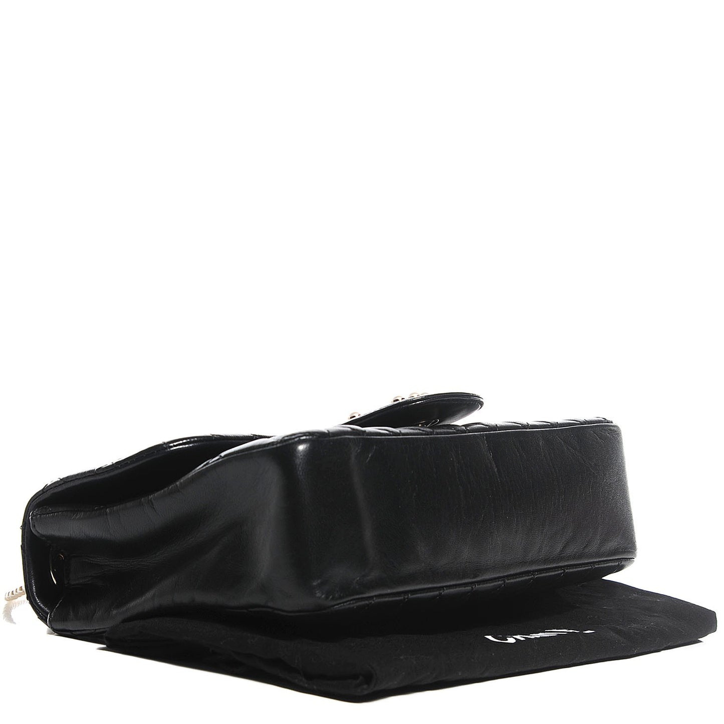 Lambskin Quilted Medium Westminster Pearl Flap Black