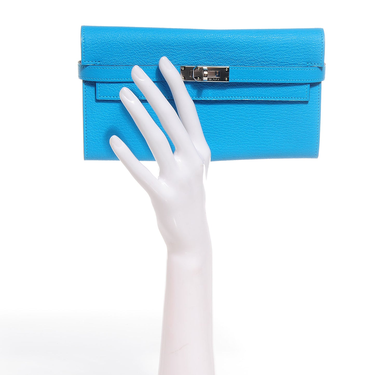 Chèvre Mysore Kelly Longue Wallet Bleu Azteque