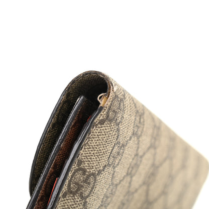 Gucci GG Supreme Monogram Interlocking Continental Flap Wallet Coral 9 of 9