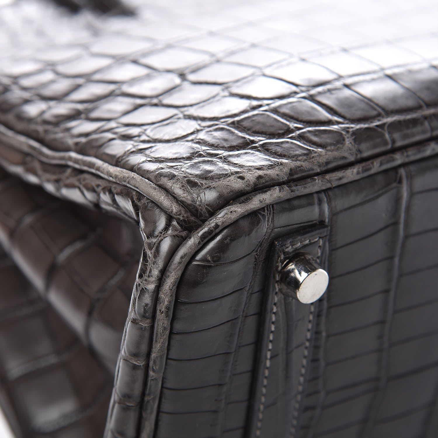 Hermes Matte Niloticus Crocodile Birkin 30 Gris Elephant 36 of 45