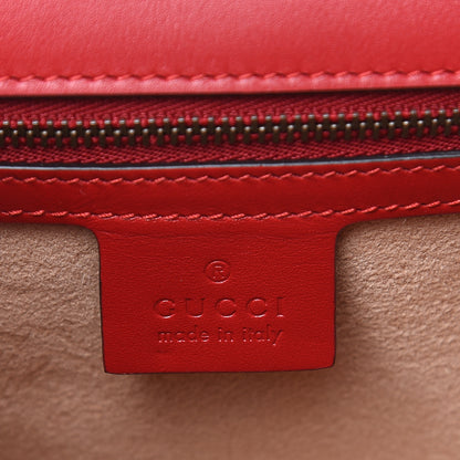 Gucci Calfskin Sylvie Web Queen Margaret Shoulder Bag Blue Agata Hibiscus Red Mystic White 6 of 11