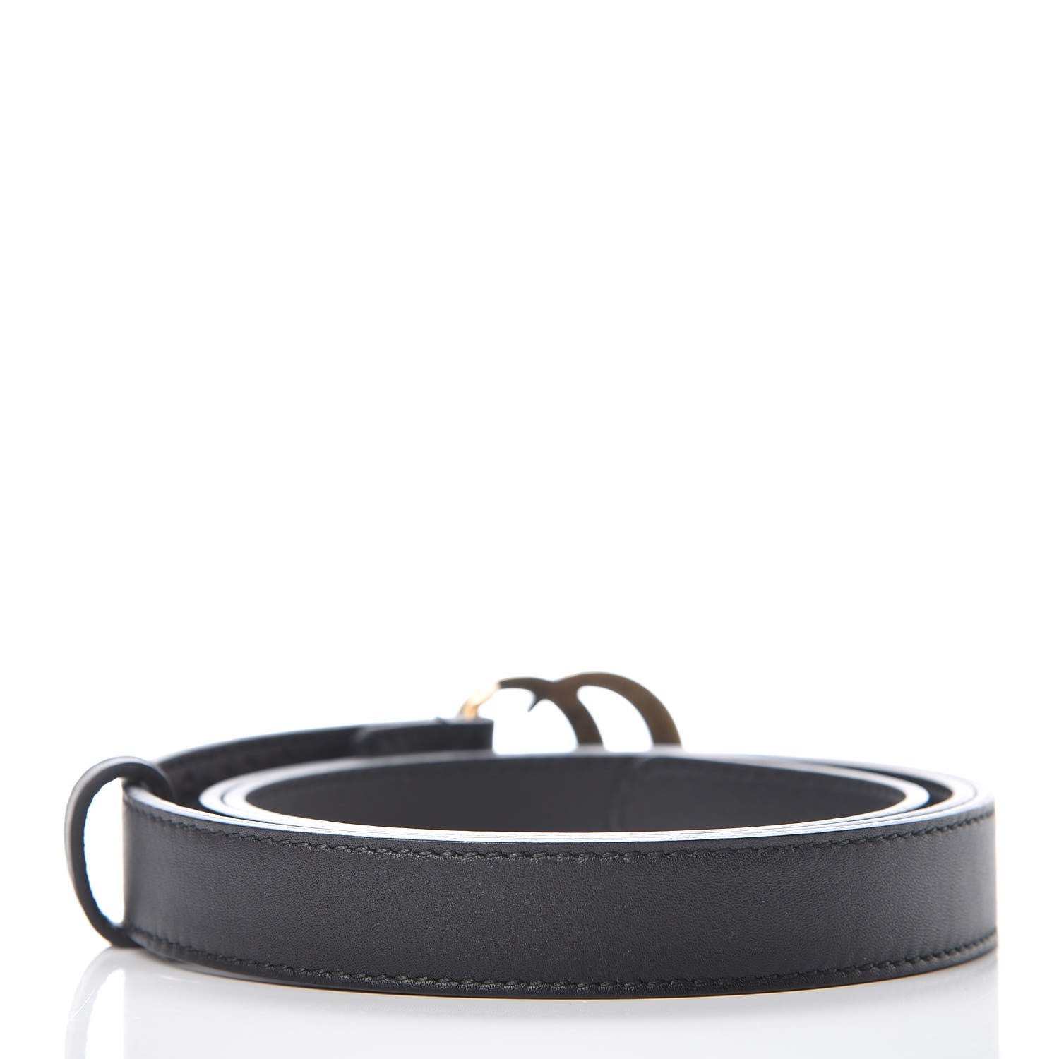 Gucci Calfskin Double G 20mm Belt 85 34 Black 3 of 8