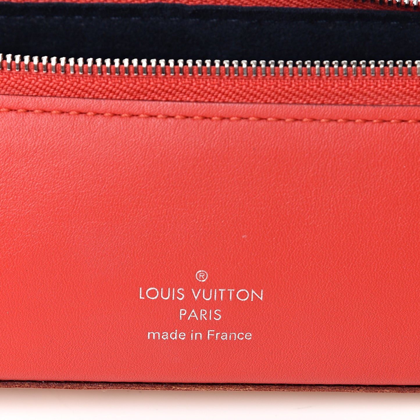 Monogram Elizabeth Pencil Pouch Red