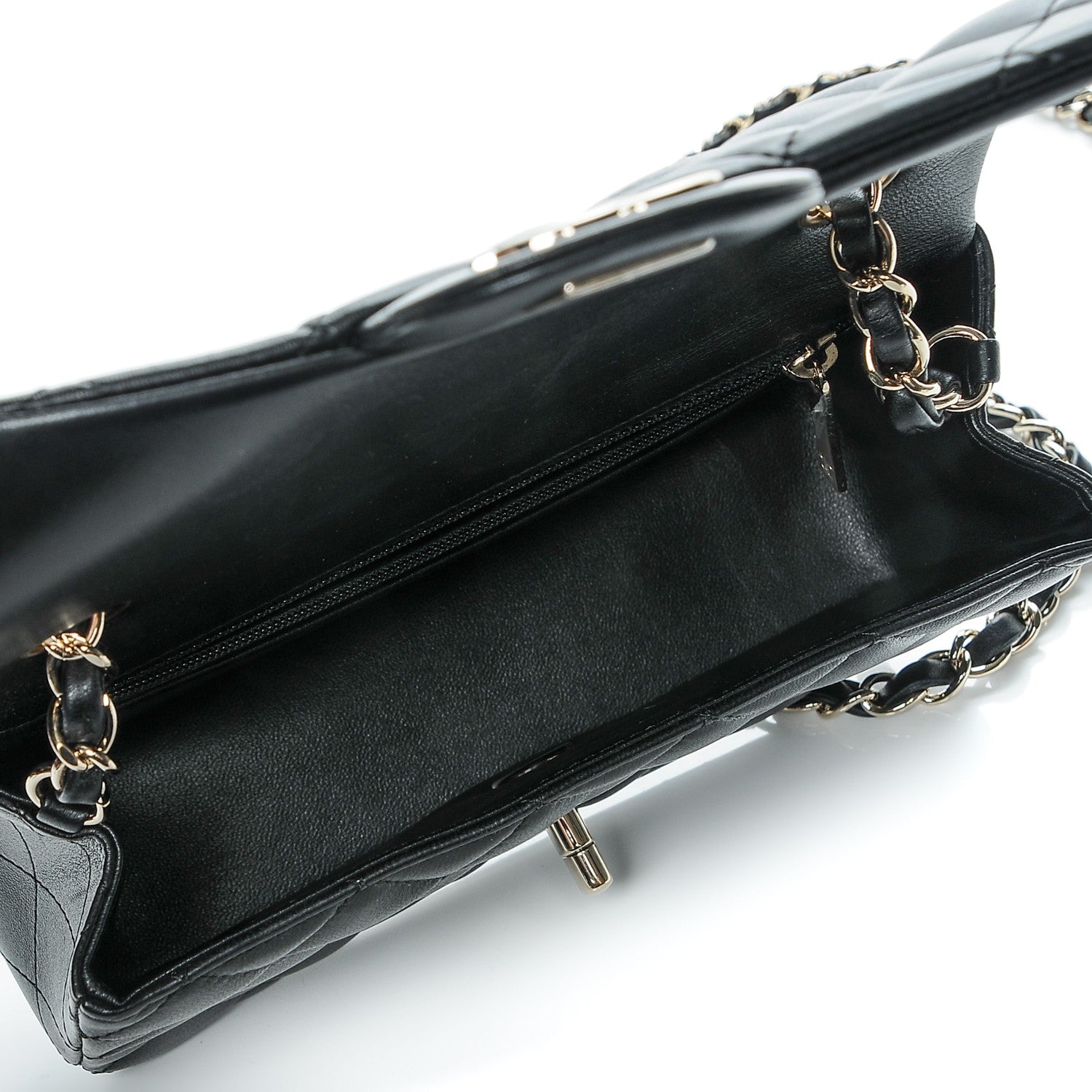 Chanel Lambskin Quilted Mini Rectangular Flap Black 5 of 7
