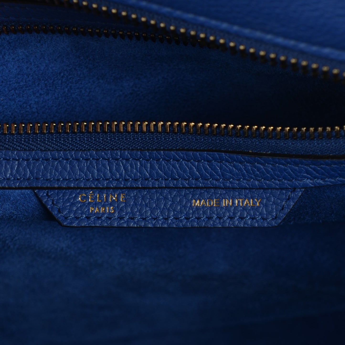 Drummed Calfskin Mini Luggage Indigo