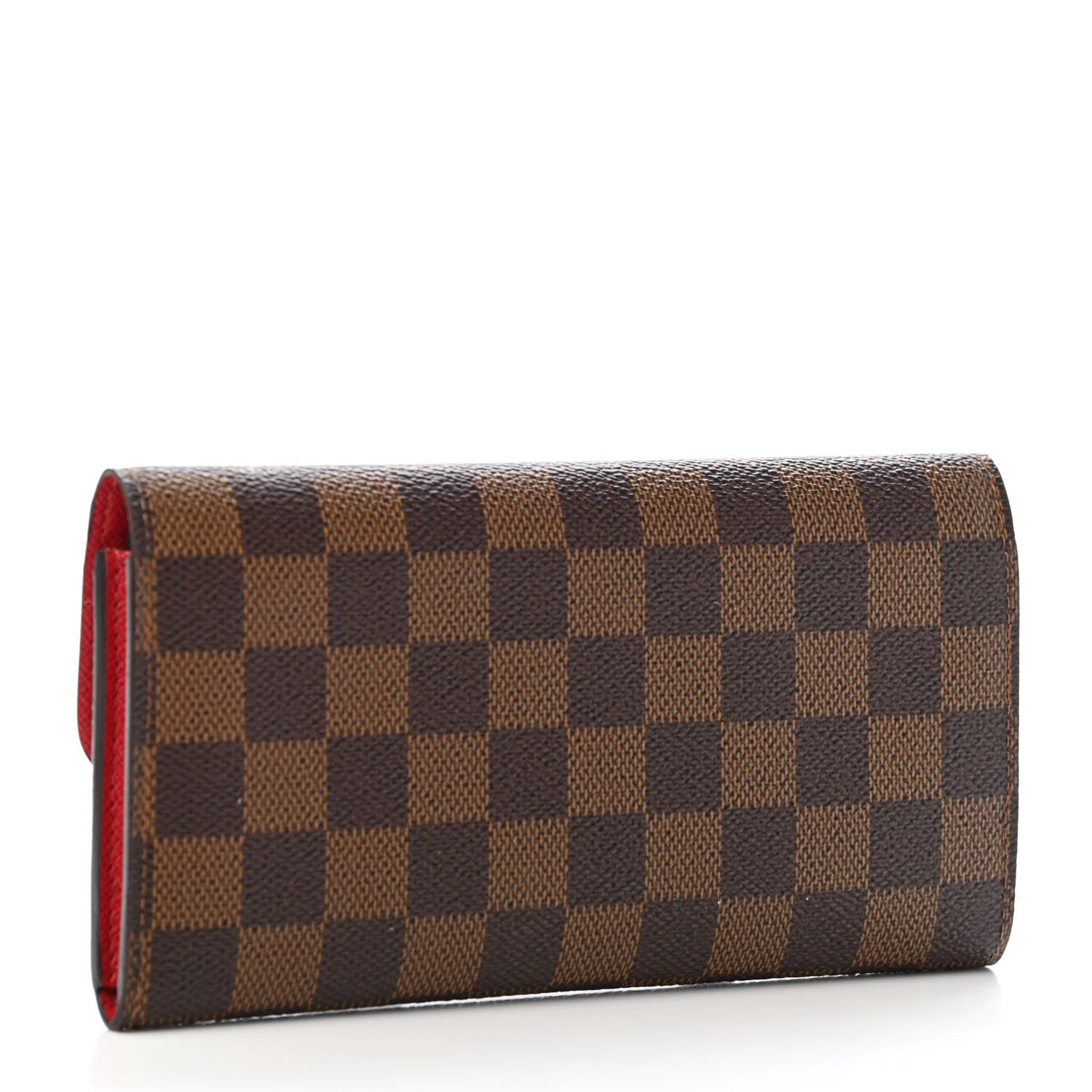 Louis Vuitton Damier Ebene Emilie Wallet Red 2 of 4
