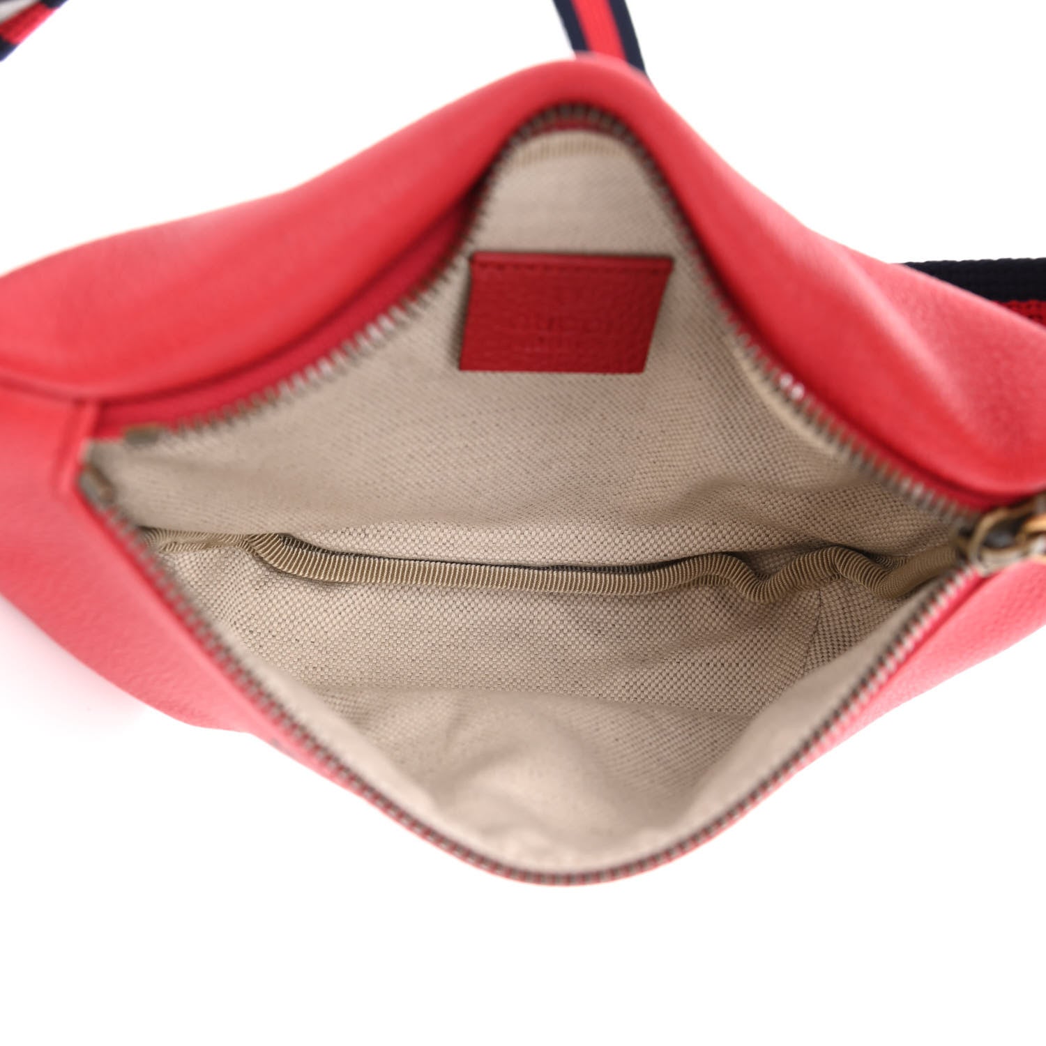 Gucci Grained Calfskin Small Logo Belt Bag Hibiscus Red 4 of 9