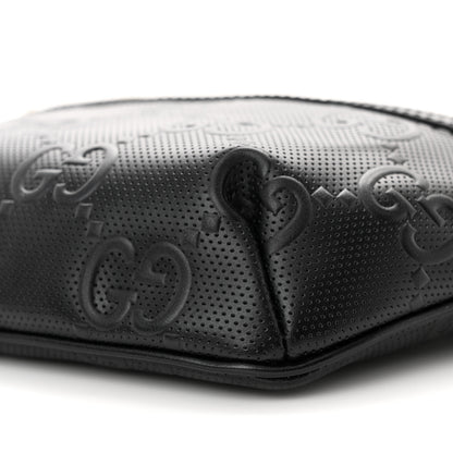 Gucci Calfskin GG Tennis Embossed Belt Bag Black 10 of 11