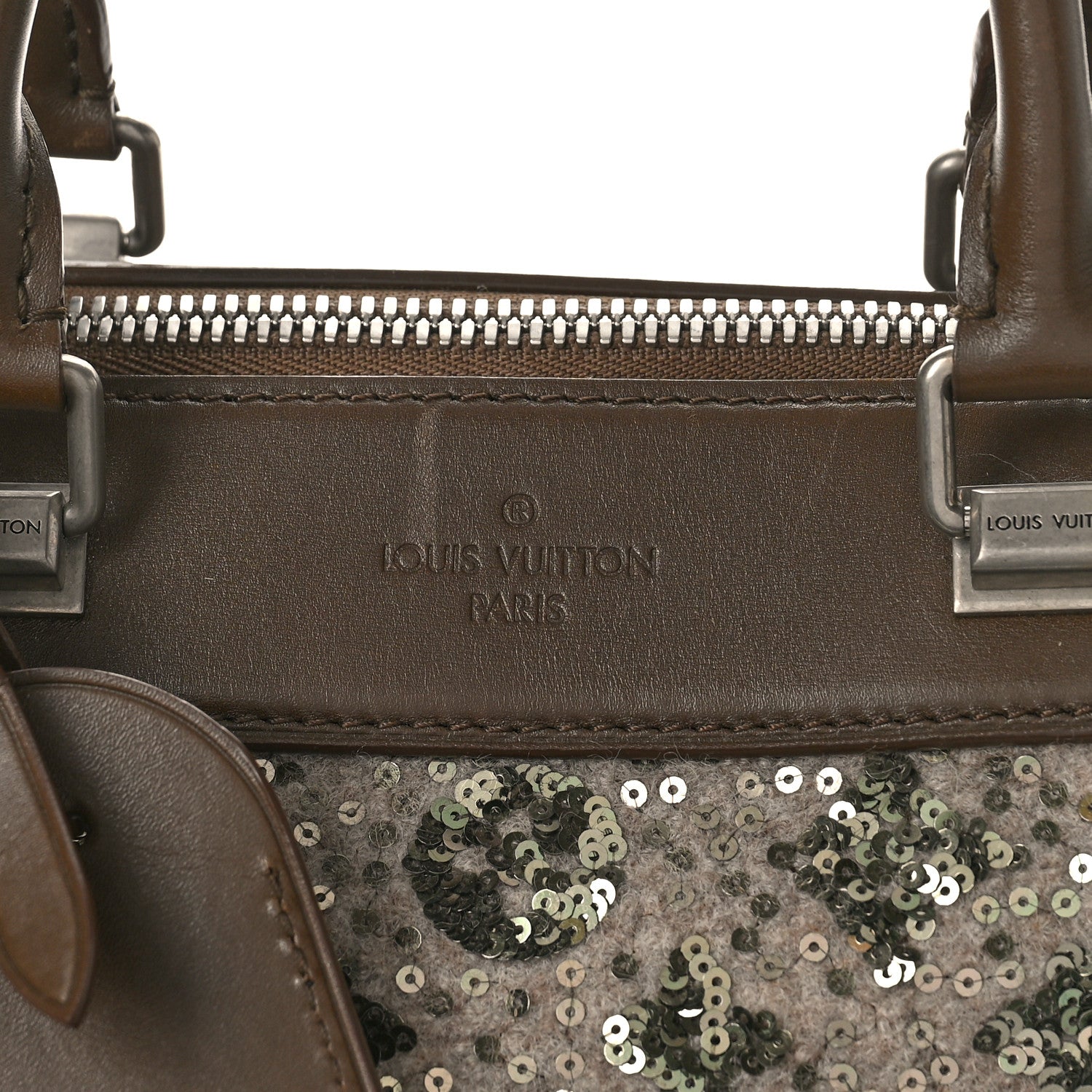 Louis Vuitton Sequin Monogram Sunshine Express Speedy Kaki 7 of 9