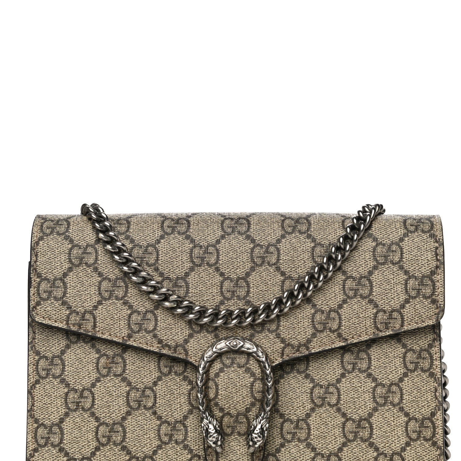 Gucci GG Supreme Monogram Mini Dionysus Chain Wallet Beige Taupe 8 of 19