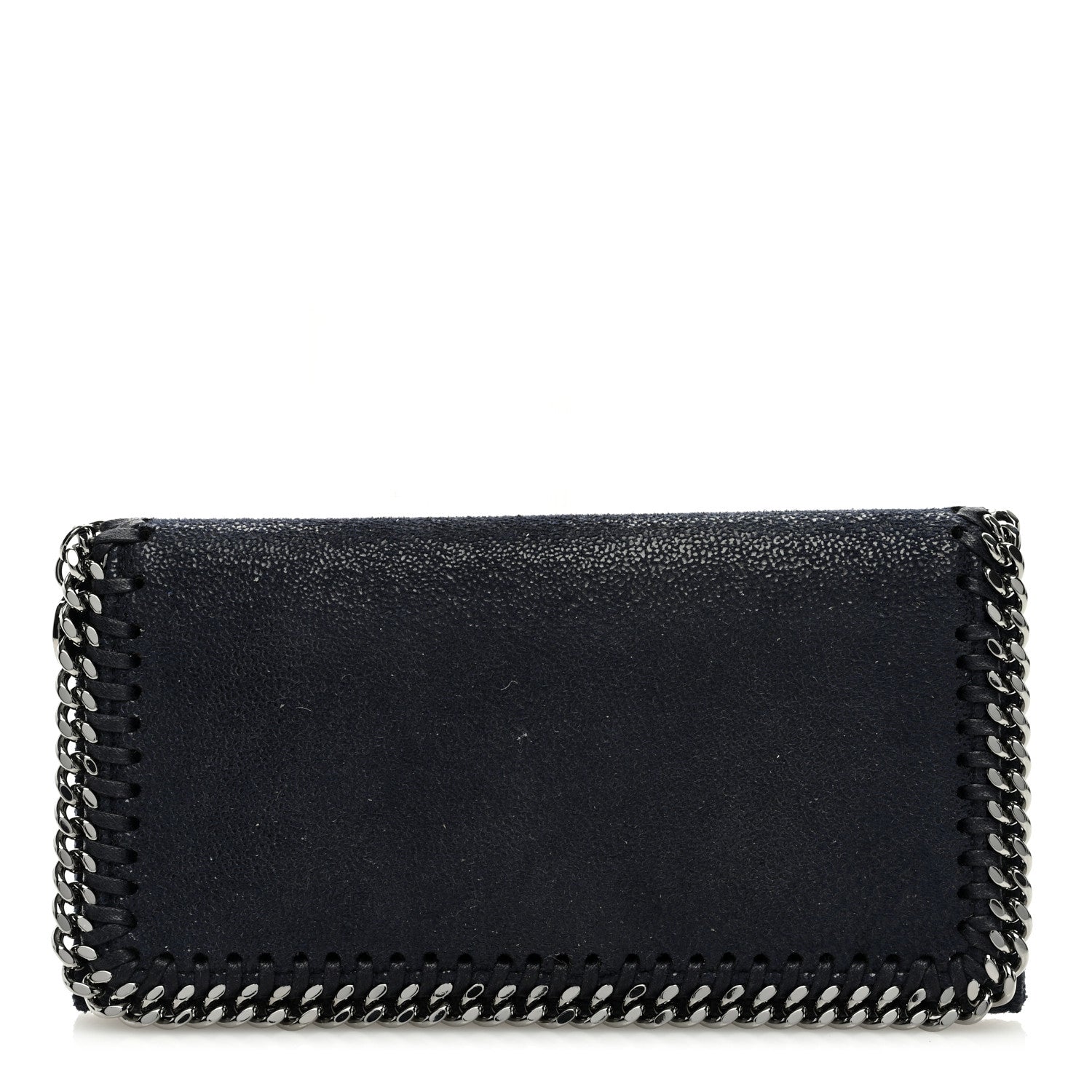 Stella McCartney Shaggy Deer Falabella Flap Wallet Navy 1 of 6