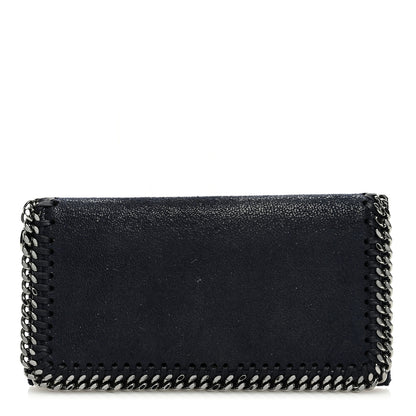 Stella McCartney Shaggy Deer Falabella Flap Wallet Navy 1 of 6